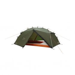 Easy Camp Rago 2, an affordable 2-person family tent with a darkened bedroom .